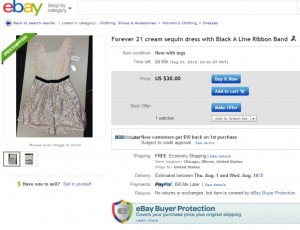 Sample eBay posting